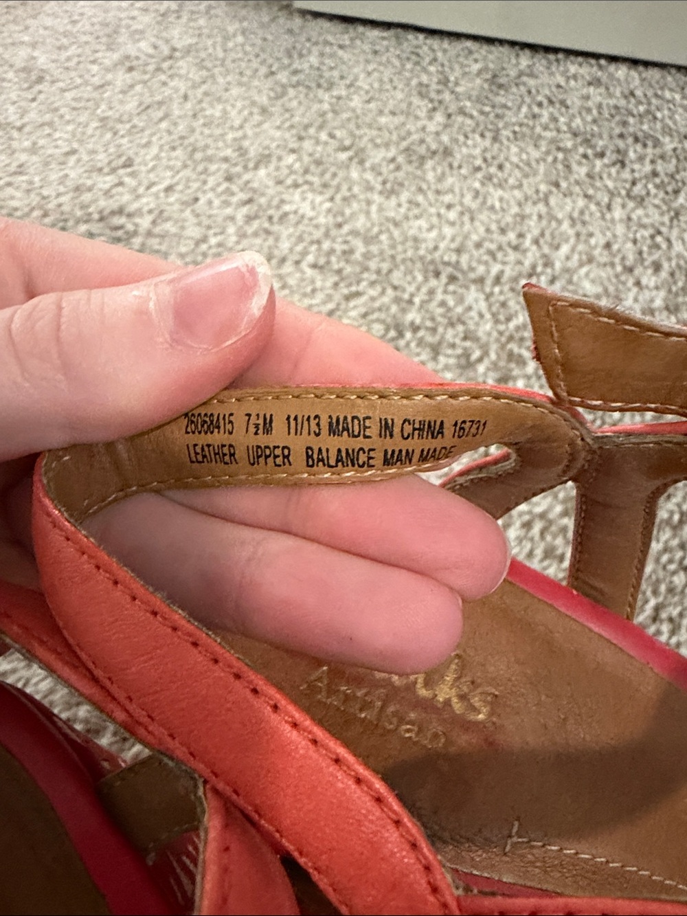 Clarks Coral Patterned Wedge Sandals - Picture 3 of 7